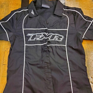 👸👕 FXR racing button up short sleeved shirt in size 4